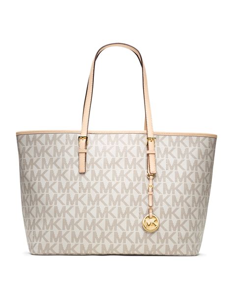michael kors monogram tote white